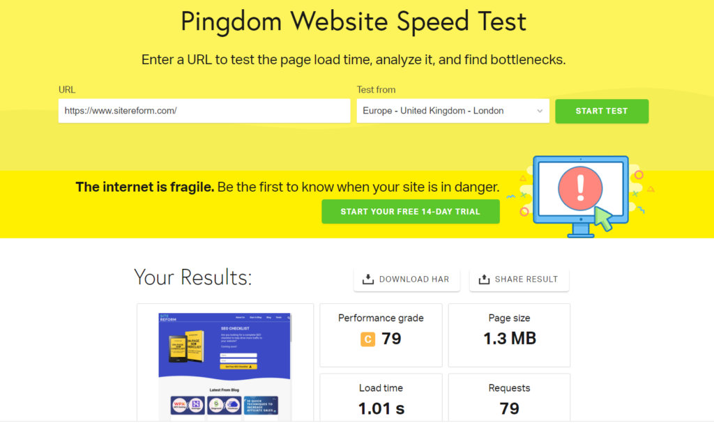Pingdom Website Speed Check 6 Quick Ways to Improve Page Loading Speed for Good SEO